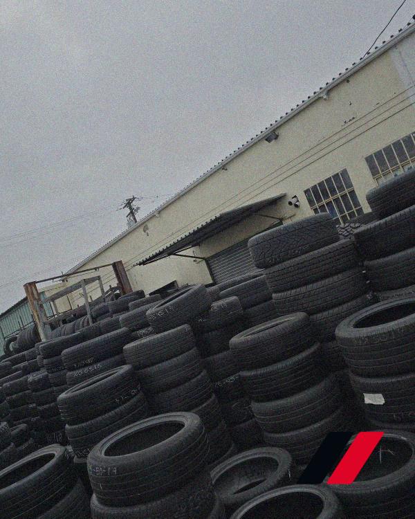 Stacked tire inventory for Super Discount Tires